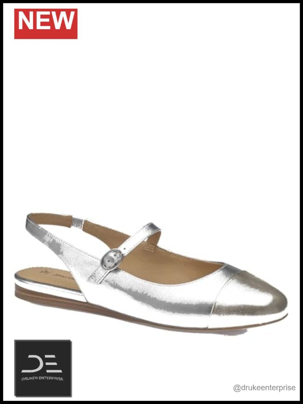 Mary Jane Slingback Wedge Heels Leather Comfort